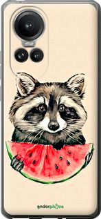 Чохол на Oppo Reno10 Pro Єнотик з кавуном "4605u-3109-2448"