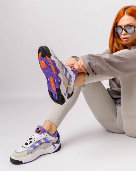 Кросівки Niteball 2 White Grey Purpl / нітебал  , В'єтнам | Зображення 6