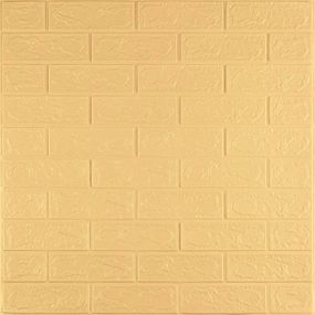 3D панель самоклеюча цегла Жовто-пісочна 700х770х3мм (009-3) SW-00000229