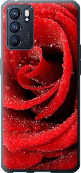 Чехол на Oppo Reno6 5G Красная роза "529u-2651-17620"