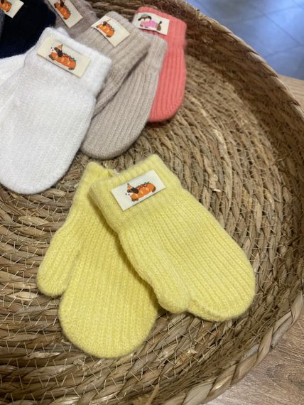 Рукавиці дитячі 1-3 года жовті | Зображення 1