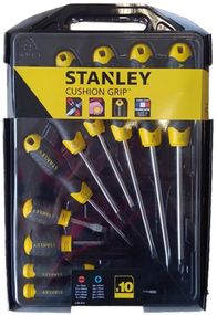 Отвертки STANLEY, набор 10 ед  Кашнгрип (2-65-005)