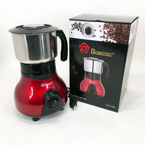 Електрична кавомолка Domotec MS-1108 600 мл 250 Вт, кавомолка електрична для турки, роторна кавомолка | Зображення 4
