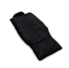 Спальний мішок з капюшоном 2.10х90 фліс чорний зимовий