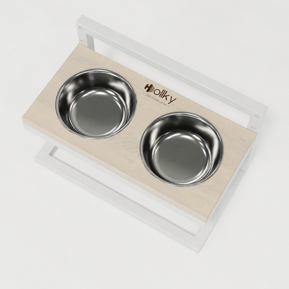 Миски на регулируемой подставке для маленьких собак Hollky Flex S (2 × 0.450 л) FS-422523-WHWH | Зображення 6