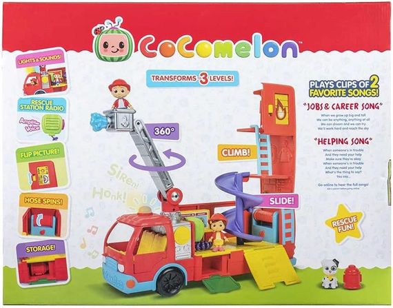 Игровой набор CoComelon Feature Vehicle Пожарная машина-трансформер с аксессуарами CMW0220 | Зображення 4