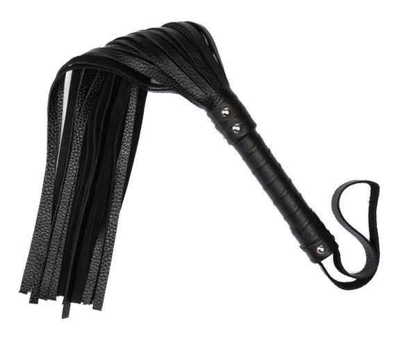 Флоггер из натуральной кожи Flirty Leather - Black, BG-00005 Sex Aura | Зображення 1