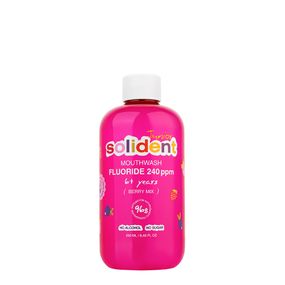 Дитячий ополіскувач Solident Junior зі смаком ягідного міксу, фтор 240 ppm, 250 ml