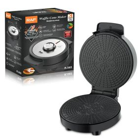 Електрична вафельниця RAF R.565 з антипригарним покриттям та конусом NU-356 для трубочок