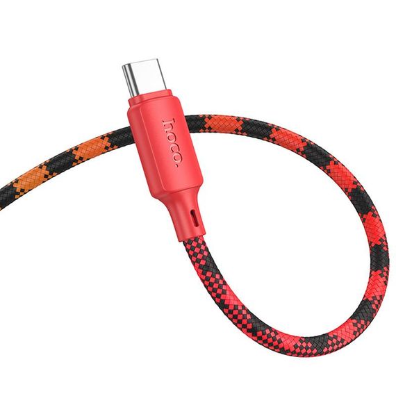 Дата кабель Hoco X116 Meridian Type-C to Type-C 60W (1m) Gradient Red Mix | Зображення 3