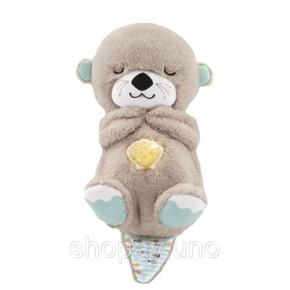 Плюшевая игрушка - ночник Выдрочка Soothe Snuggle Otter Сказочные сны выдрёнка Игрушка для ребенка с музыкой, подсветкой, дыханием | Зображення 4