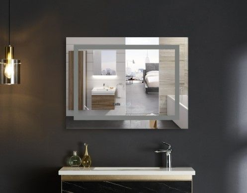 Дзеркало Mixxus WARM MR02-70x50 з LED Touch, Anti-fog, димером, регулюванням яскравості, годинником (MI6668) | Зображення 2