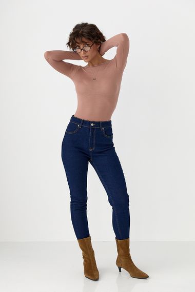 Приталений лонг у сітку - світло-коричневий цвет, L (є розміри) | Зображення 2