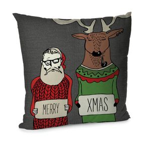 Подушка диванная с бархата Merry Xmas 45x45 см (45BP_17NG034)