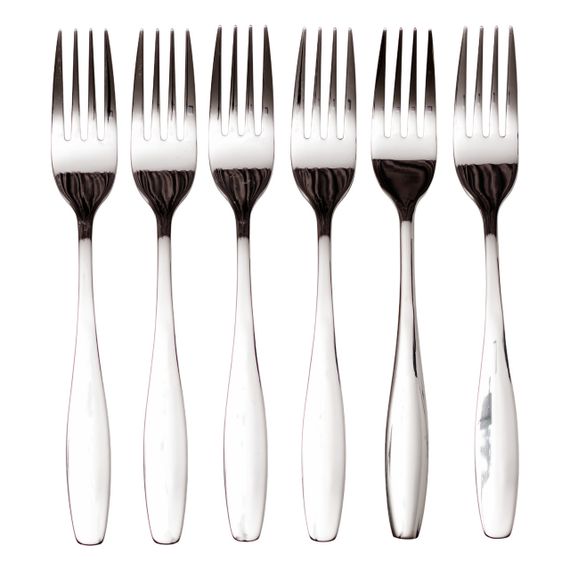 Набір столових виделок 6 штук з нержавіючої сталі 20 (см) Срібло HP-8-18 | Зображення 1