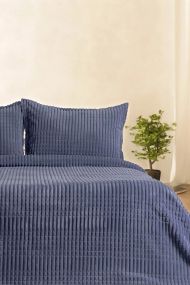 Покрывало с наволочками Merinos Modern Line 220×240 см. Темно-синий