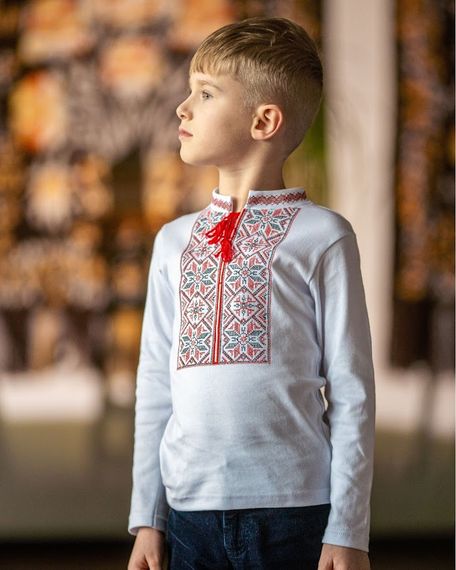 Вишиванка для хлопчика з довгим рукавом Носи своє 98 Білий (p-11939-132069) | Зображення 2