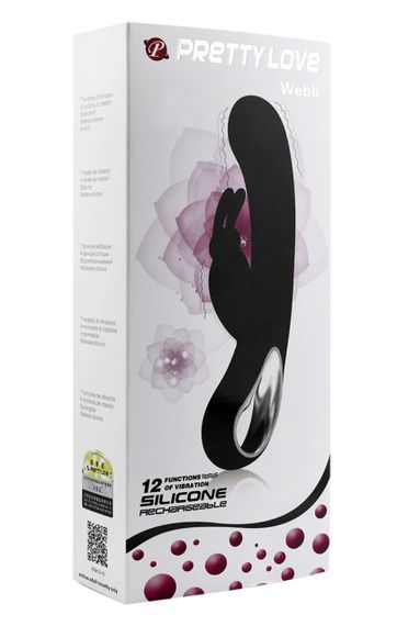Вібратор-кролик Posh rabbit 12 режимів вібрації колір чорний Sex Aura | Зображення 2