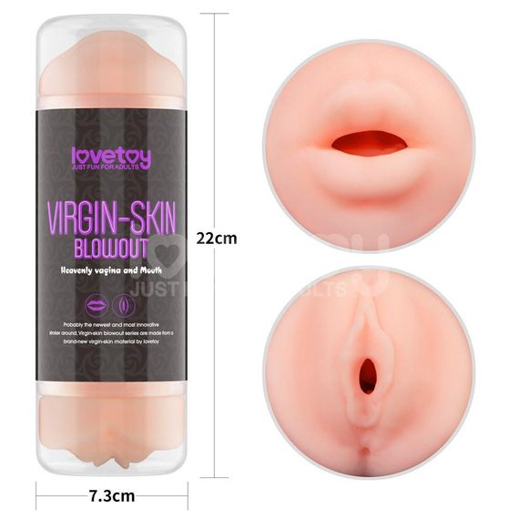 Мастурбатор подвійний SKIN BLOWOUT DOUBLE SIDE STROKER Sex Aura | Зображення 9