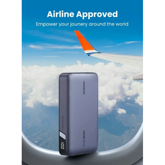 Повербанк UGREEN Nexode Power Bank 20000mAh 100W с кабелем и чехлом | Зображення 6