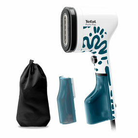 Відпарювач Tefal компактний Pure Pop Home &amp; Travel, 1300Вт, 70мл, постійна пара - 20гр, біло-синій (DT2040E1)