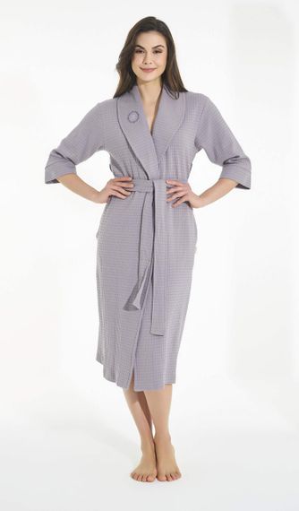 Жіночий трикотажний халат Nusa 0493 лавандовий М | Зображення 3