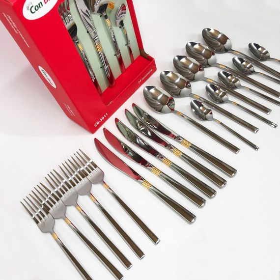 Набір столових приладів 24 предметів Con Brio CB-3912 CI-63 | Зображення 5