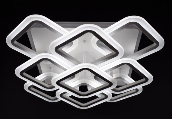 Люстра світлодіодна стельова LED світильник для квартири на стелю лед з пультом 25942 Білий 13х49х49 см. | Зображення 1