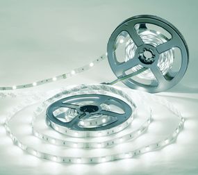 Светодиодная лента негерметичная холодный оттенок 12V 4.8W 3528 BROWN PCB CW IP20 1m (BY-022/60)