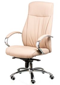 Офисное кресло Sicilia beige с высокой спинкой, на механизме Multiblock (с фиксацией в 4-х положениях)