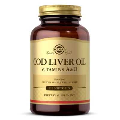 Витамин Solgar Витамины A и D из печени норвежской Трески, Cod Liver Oil & (SOL00940) - Топ Продаж!