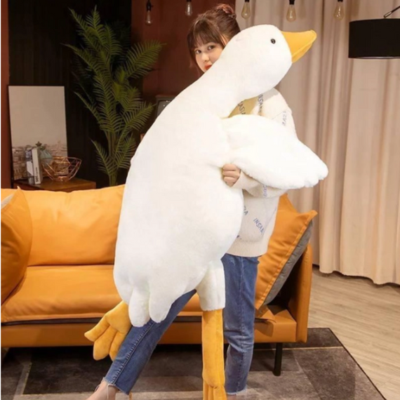 М'яка іграшка Гусак-обійма 130 см, Велика м'яка іграшка для сну, Плюшева іграшка для ігор | Зображення 4