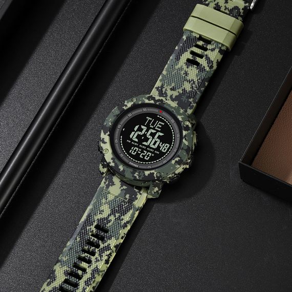 Чоловічий годинник Skmei 2095CMGN Camo Green + Compass | Зображення 5