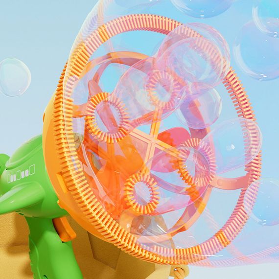 Пістолет для мильних бульбашок H035 Bubble Gun з пропелером 2in1 + bottle 250ml Green | Зображення 2