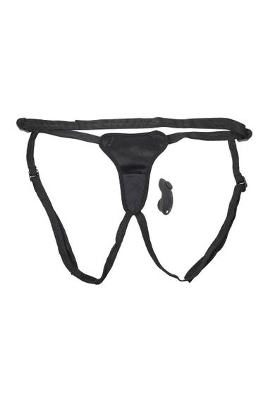 Трусики для страпона Sportsheets с вибратором черные sexstyle | Зображення 6