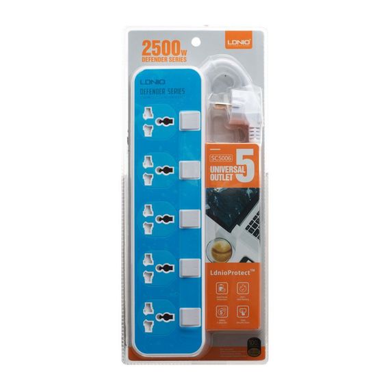 Мережевий подовжувач з 5 розетками та 6 USB-портами XPRO SC5006 (22012-01_412) | Зображення 2