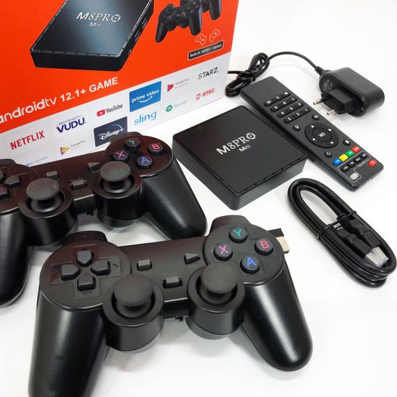 Игровая тв приставка AndroidTV+Game Box M8PRO Mini + 2 джойстика,  Игровая приставка с подключением к ТВ | Зображення 6