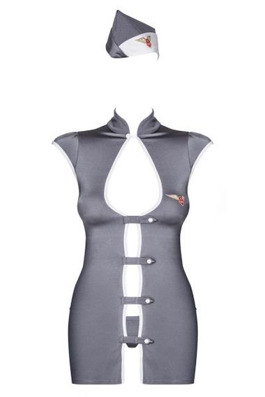 Костюм Стюардеса Stewardess Obsessive grey S/M | Зображення 5