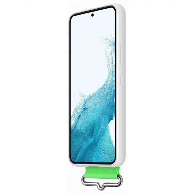 Чехол для мобильного телефона Samsung Silicone with Strap Cover Galaxy S22 Plus White (EF-GS906TWEGRU) | Зображення 3
