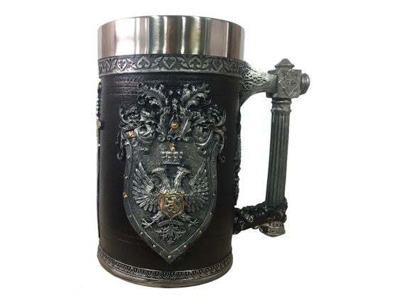 Кружка Чашка 3D Skull Mug Череп Пивний кухоль Двоголовий Орел | Зображення 6