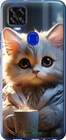 Чохол на ZTE Blade V2020 Білий кіт "5646u-2529-2448"