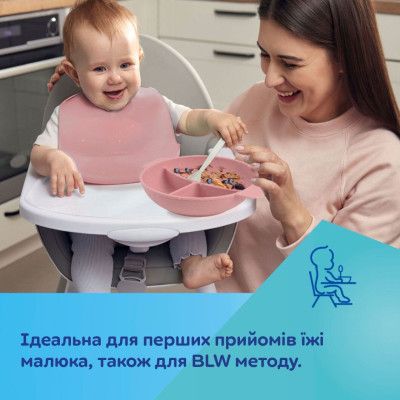 Тарілка дитяча Canpol babies DOTS силіконова на присосці з секціями, сіра (51/403_grey) | Зображення 8