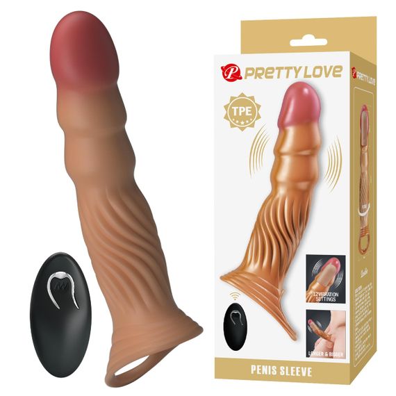Насадка на пенис PRETTY LOVE Vibrating Penis Sleeve Extender sexstyle