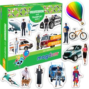Дитячий набір магнітів Професії і транспорт ML4031-31 EN