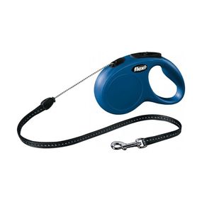 Рулетка Flexi New Classic S, трос 5 м, синий