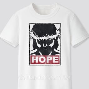 Футболка з християнським принтом Ісус Надія Hope. FH-1