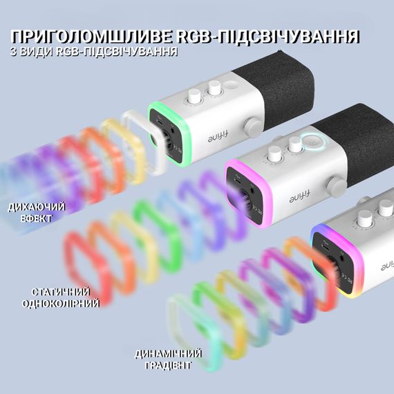 Мікрофон Fifine AM8W USB/XLR White (AM8W) | Зображення 7