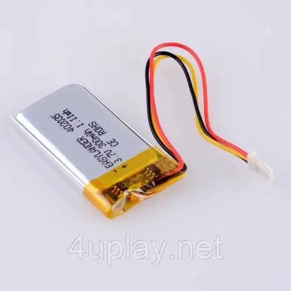 Акумулятор для автомобільного відеореєстратора 70mai Smart Dash Cam 1S (Midrive D06) Батарея 402035, 3-pin, 3.7V, 300mAh | Зображення 1