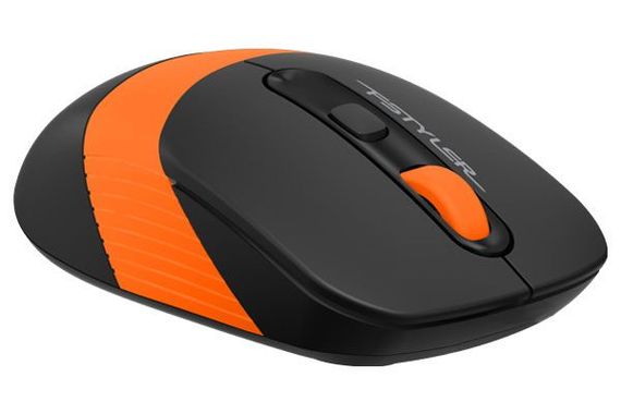 Миша бездротова A4Tech Fstyler FG10 (Orange),  USB, колір чорний+помаранчевий | Зображення 3
