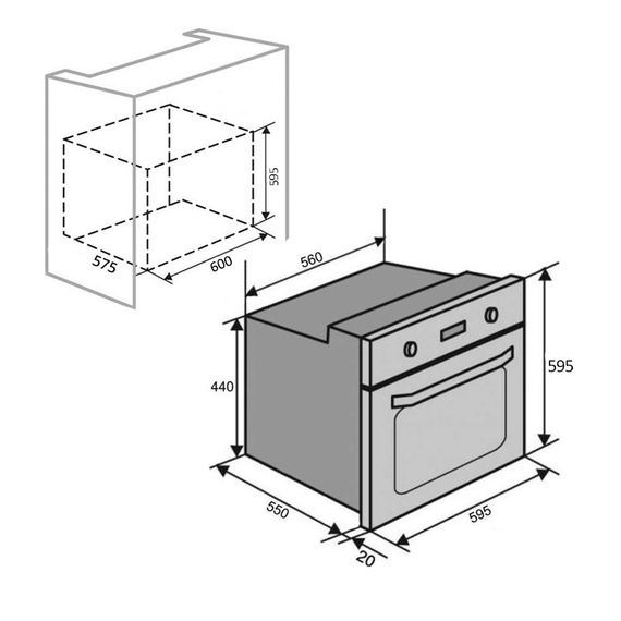 Духова шафа вбудована Ventolux BRISTOL 6 MT (BK) | Зображення 6